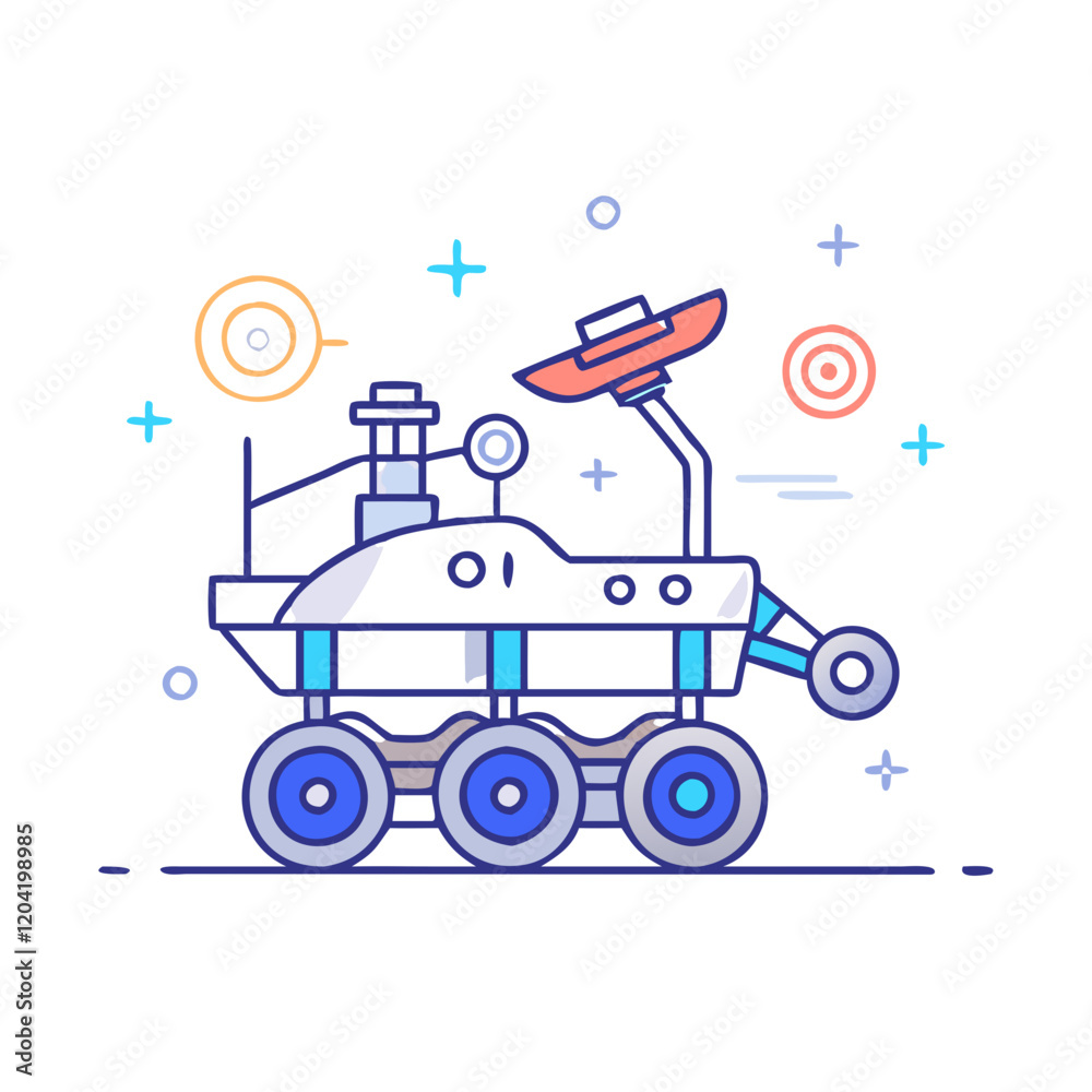 mars rover icon, mars rover vector illustration-simple illustration of mars rover, perfect for mars rover logos and icons mars rover icon, mars rover vector illustration-simple illustration of mars rover, perfect for mars rover logos and icons
