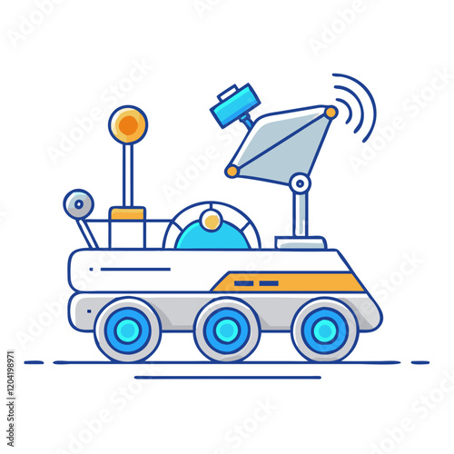 mars rover icon, mars rover vector illustration-simple illustration of mars rover, perfect for mars rover logos and icons