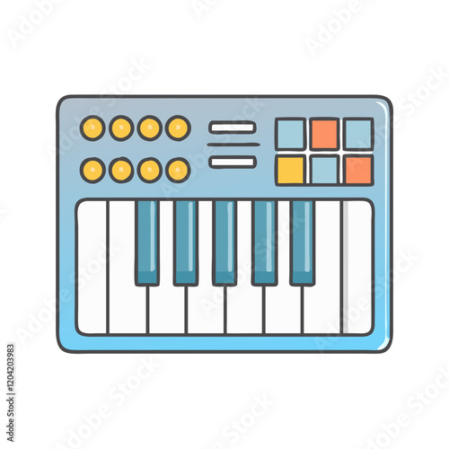 midi controller icon, midi controller vector illustration-simple illustration of midi controller, perfect for midi controller logos and icons