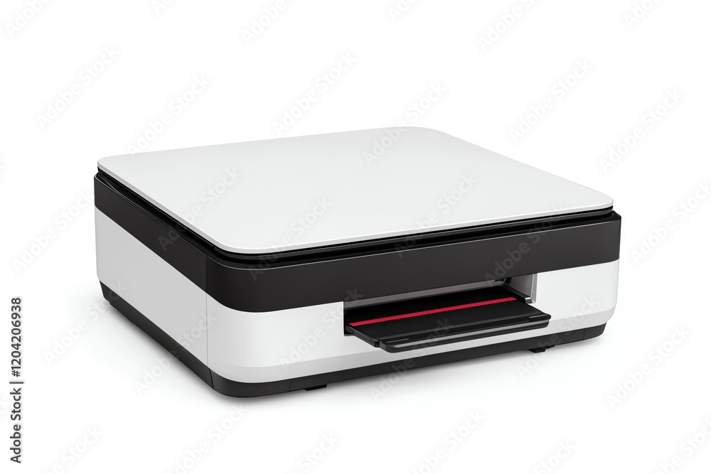 Modern printer designed for efficiency and quality printing at home or office. Modern printer designed for efficiency and quality printing at home or office.