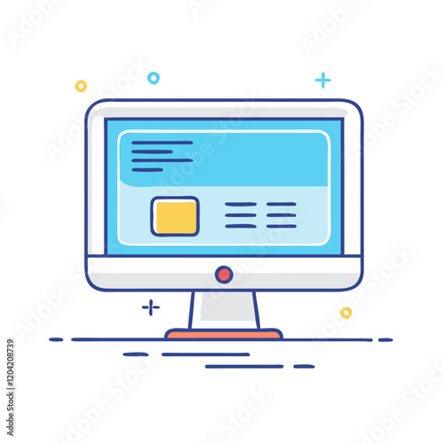 monitor icon, monitor vector illustration-simple illustration of monitor, perfect for monitor logos and icons