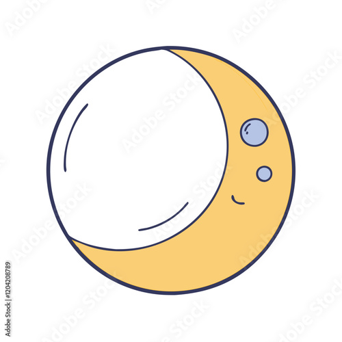 moon icon, moon vector illustration-simple illustration of moon, perfect for moon logos and icons