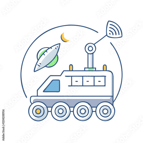 moon rover icon, moon rover vector illustration-simple illustration of moon rover, perfect for moon rover logos and icons