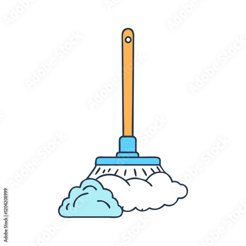 mop icon, mop vector illustration-simple illustration of mop, perfect for mop logos and icons