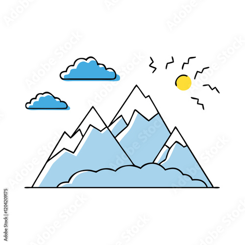 mountain icon, mountain vector illustration-simple illustration of mountain, perfect for mountain logos and icons