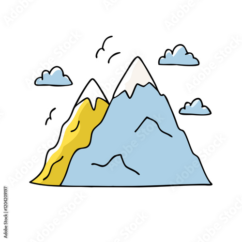 mountain icon, mountain vector illustration-simple illustration of mountain, perfect for mountain logos and icons