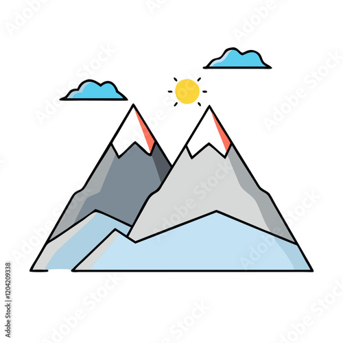 mountain icon, mountain vector illustration-simple illustration of mountain, perfect for mountain logos and icons