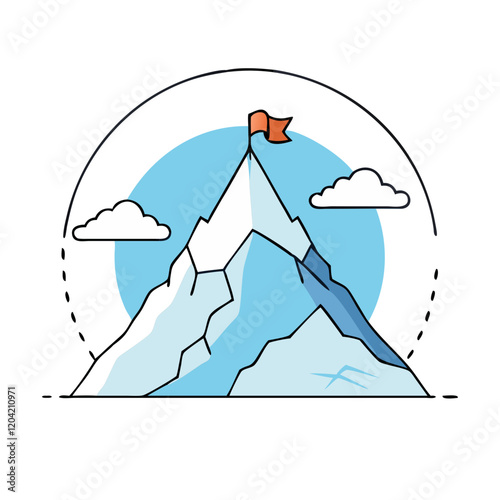 mountain peak icon, mountain peak vector illustration-simple illustration of mountain peak, perfect for mountain peak logos and icons