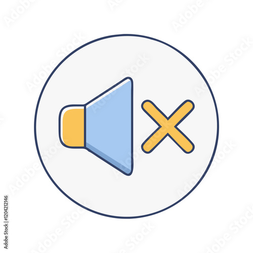 mute button icon, mute button vector illustration-simple illustration of mute button, perfect for mute button logos and icons