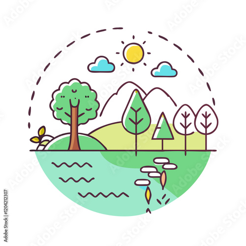 nature reserve icon, nature reserve vector illustration-simple illustration of nature reserve, perfect for nature reserve logos and icons