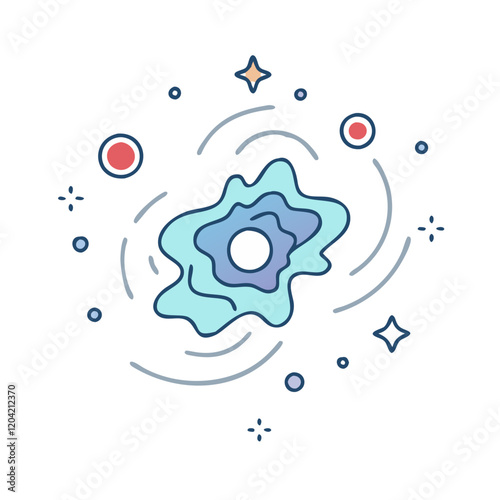 nebula icon, nebula vector illustration-simple illustration of nebula, perfect for nebula logos and icons