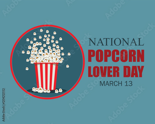 National Popcorn lover Day Banner, poster, card, background Design illustration.	