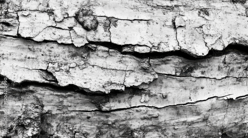 Obraz premium Close-up Detailed Texture of Cracked Tree Bark