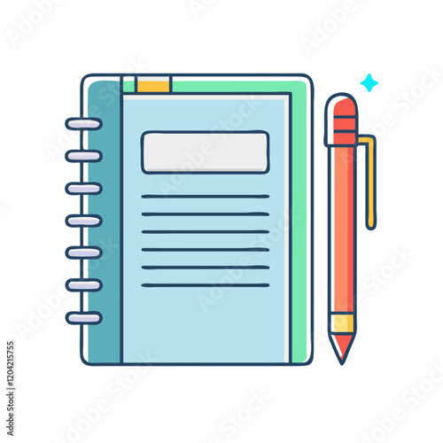 notebook icon, notebook vector illustration-simple illustration of notebook, perfect for notebook logos and icons