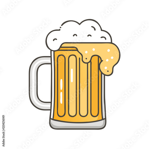 oktoberfest beer mug icon, oktoberfest beer mug vector illustration-simple illustration of oktoberfest beer mug, perfect for oktoberfest beer mug logos and icons