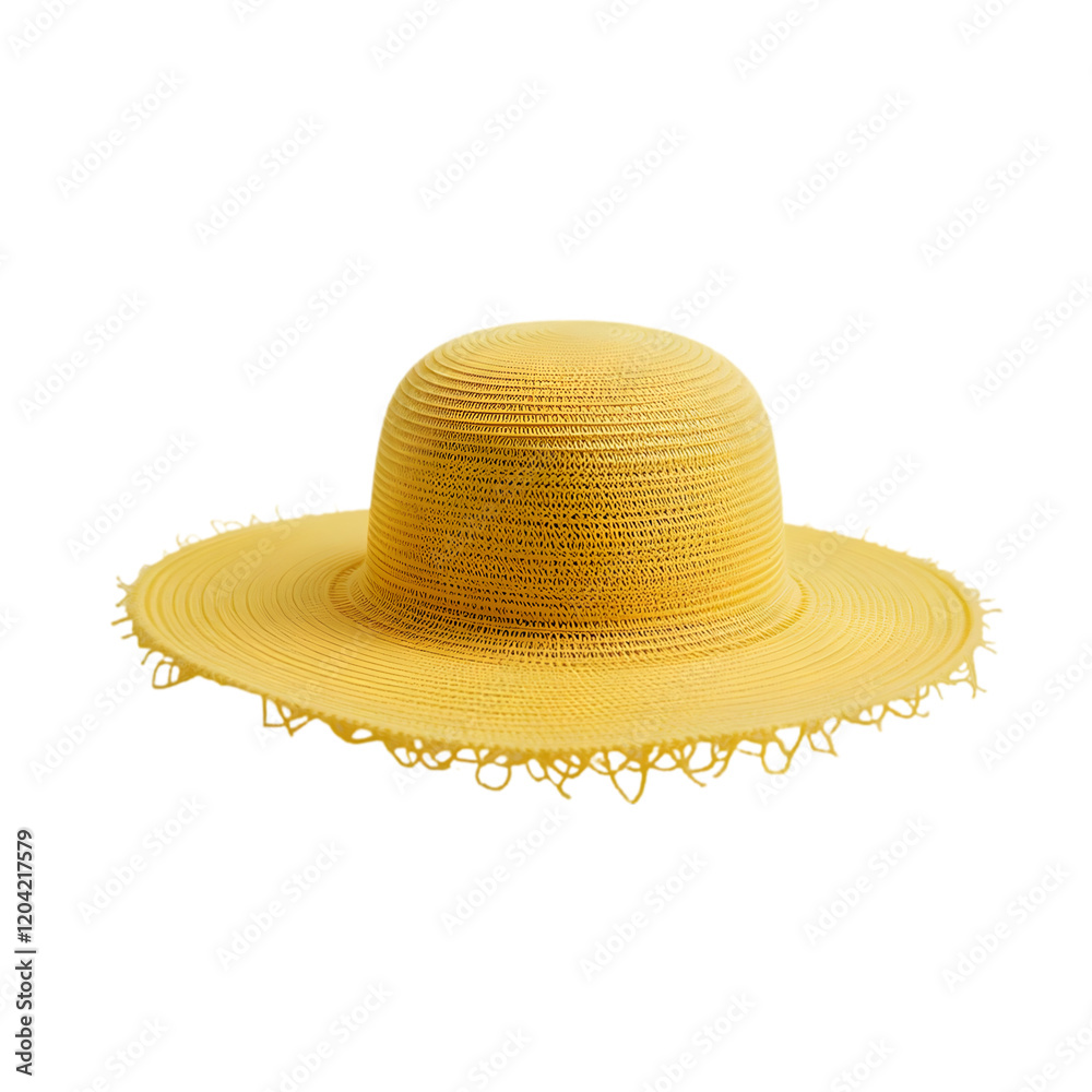 Summer straw hat on a white background Summer straw hat on a white background
