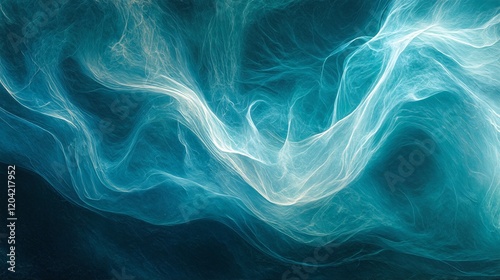 Abstract representation of swirling ocean currents. photo