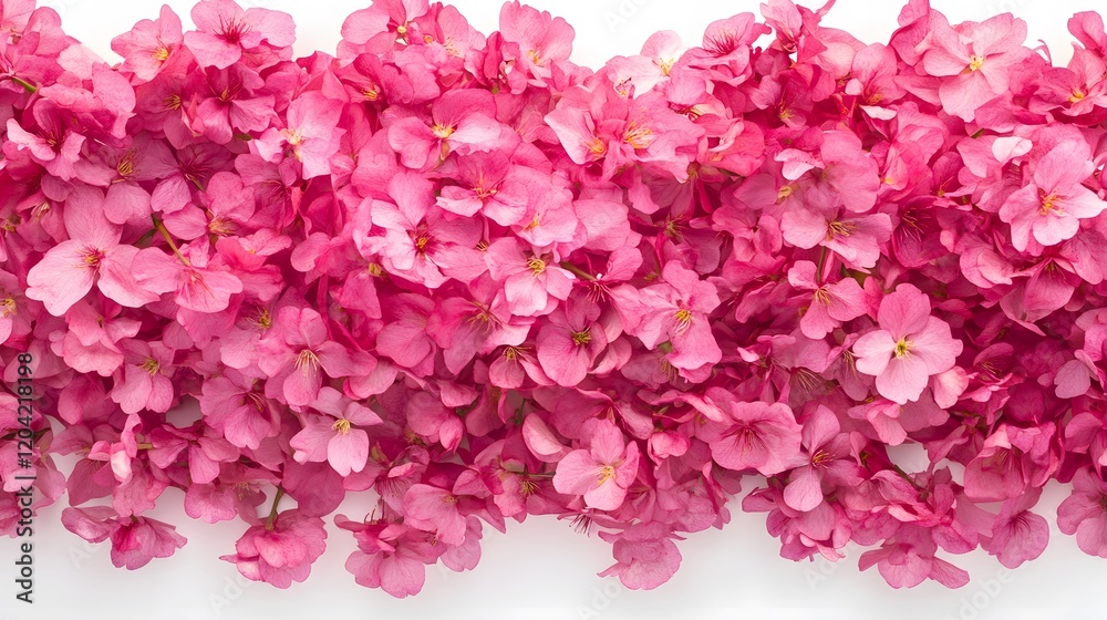 Delicate Pink Blossoms Arranged in a Floral Row Delicate Pink Blossoms Arranged in a Floral Row