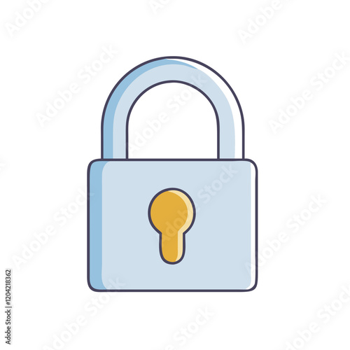 padlock icon, padlock vector illustration-simple illustration of padlock, perfect for padlock logos and icons