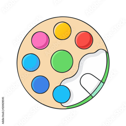 paint palette icon, paint palette vector illustration-simple illustration of paint palette, perfect for paint palette logos and icons