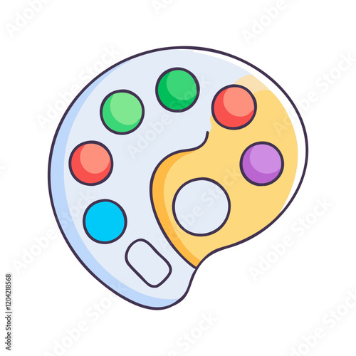 paint palette icon, paint palette vector illustration-simple illustration of paint palette, perfect for paint palette logos and icons
