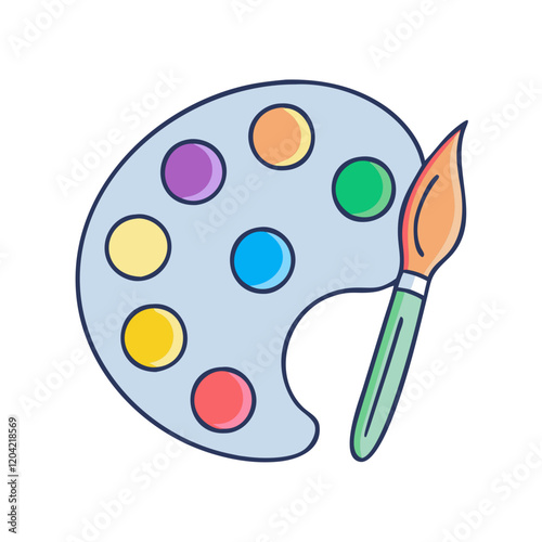 paint palette icon, paint palette vector illustration-simple illustration of paint palette, perfect for paint palette logos and icons