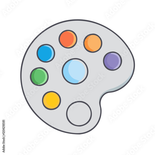paint palette icon, paint palette vector illustration-simple illustration of paint palette, perfect for paint palette logos and icons