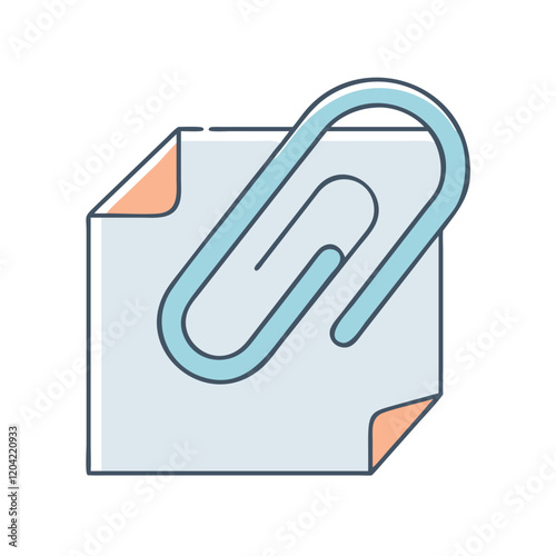 paperclip icon, paperclip vector illustration-simple illustration of paperclip, perfect for paperclip logos and icons