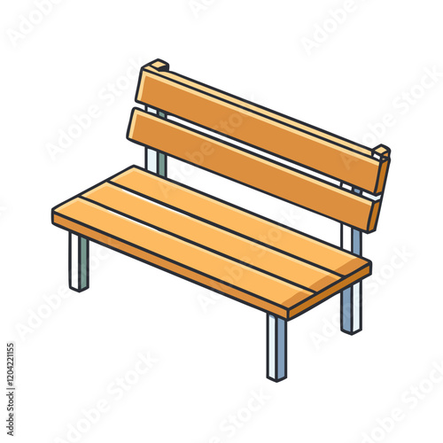 park bench icon, park bench vector illustration-simple illustration of park bench, perfect for park bench logos and icons