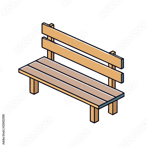 park bench icon, park bench vector illustration-simple illustration of park bench, perfect for park bench logos and icons