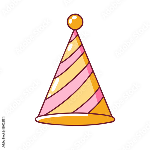 party hat icon, party hat vector illustration-simple illustration of party hat, perfect for party hat logos and icons