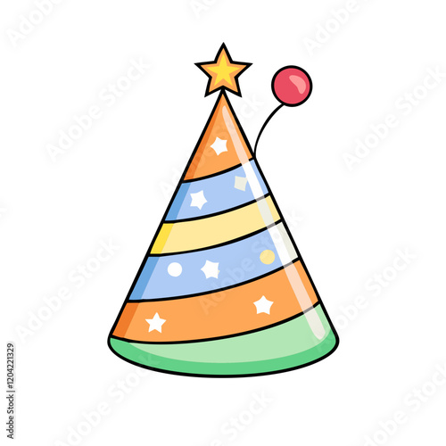 party hat icon, party hat vector illustration-simple illustration of party hat, perfect for party hat logos and icons