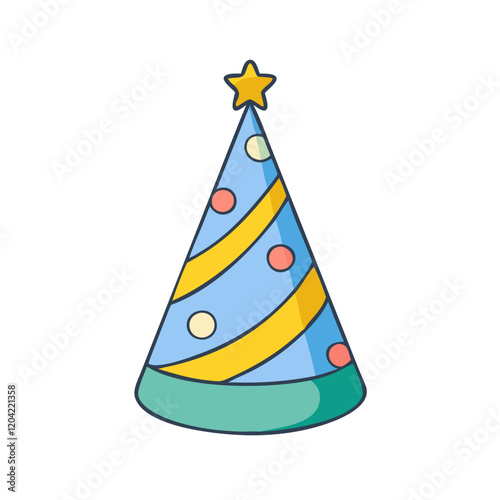party hat icon, party hat vector illustration-simple illustration of party hat, perfect for party hat logos and icons
