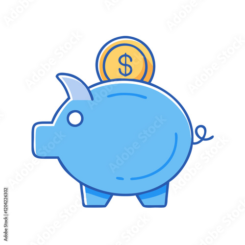 piggy bank icon, piggy bank vector illustration-simple illustration of piggy bank, perfect for piggy bank logos and icons