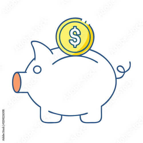 piggy bank icon, piggy bank vector illustration-simple illustration of piggy bank, perfect for piggy bank logos and icons