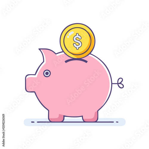 piggy bank icon, piggy bank vector illustration-simple illustration of piggy bank, perfect for piggy bank logos and icons