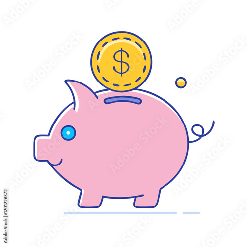 piggy bank icon, piggy bank vector illustration-simple illustration of piggy bank, perfect for piggy bank logos and icons