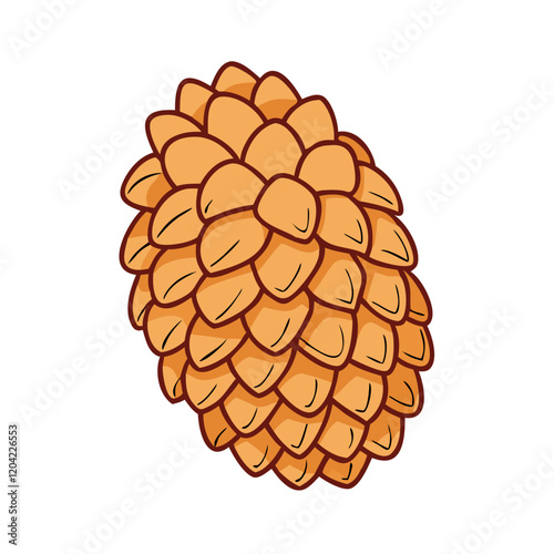 pine cone icon, pine cone vector illustration-simple illustration of pine cone, perfect for pine cone logos and icons