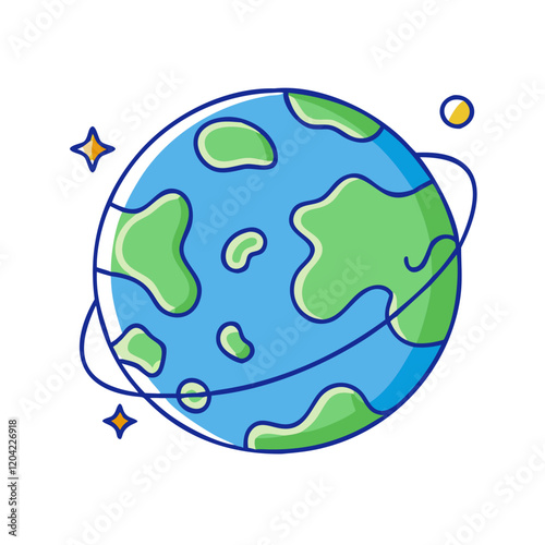 planet icon, planet vector illustration-simple illustration of planet, perfect for planet logos and icons
