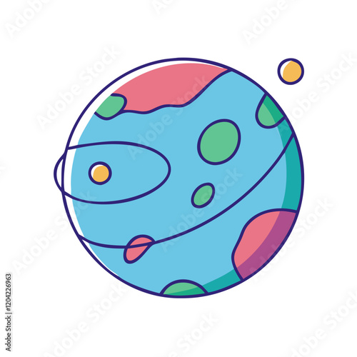 planet icon, planet vector illustration-simple illustration of planet, perfect for planet logos and icons
