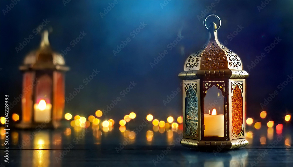 Beautifully Illuminated Mosque with Golden Domes and Minarets Under a Starry Night Sky with Hanging Lights Beautifully Illuminated Mosque with Golden Domes and Minarets Under a Starry Night Sky with Hanging Lights