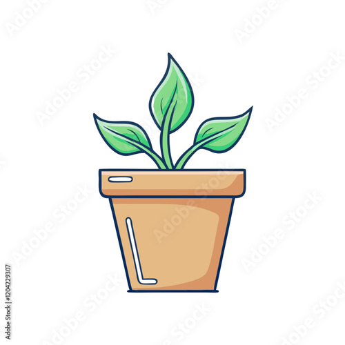 plant pot icon, plant pot vector illustration-simple illustration of plant pot, perfect for plant pot logos and icons