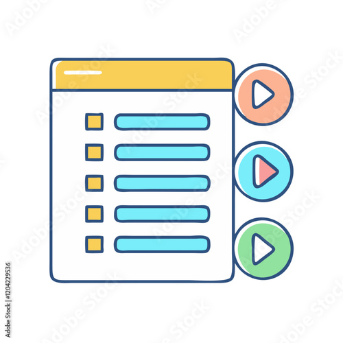 playlist icon, playlist vector illustration-simple illustration of playlist, perfect for playlist logos and icons