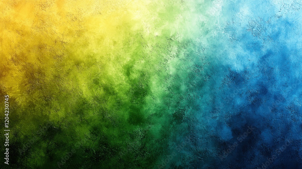 Obraz premium Vibrant abstract gradient showcasing a blend of colors from yellow to blue, suitable for backgrounds