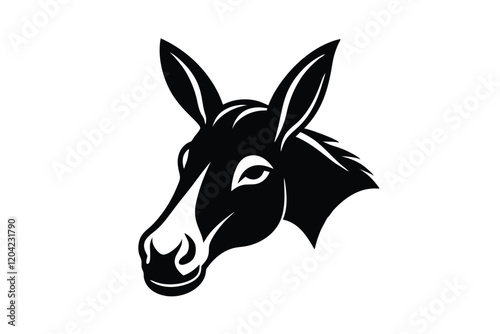 portrait of a donkey head