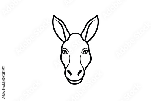 portrait of a donkey head