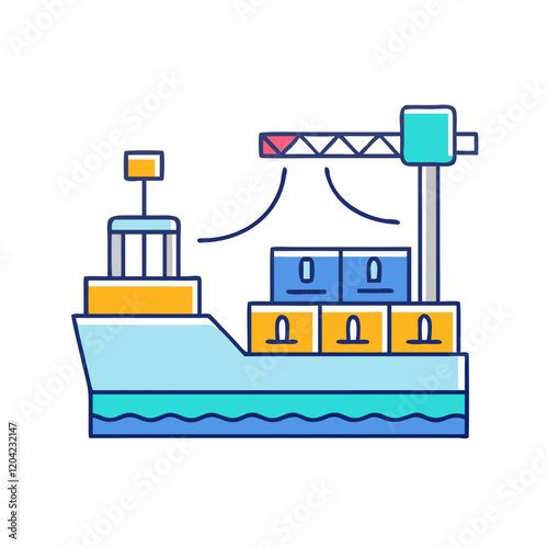 port icon, port vector illustration-simple illustration of port, perfect for port logos and icons