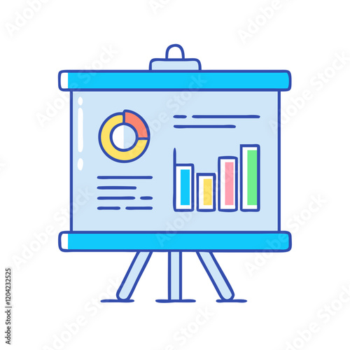 presentation board icon, presentation board vector illustration-simple illustration of presentation board, perfect for presentation board logos and icons