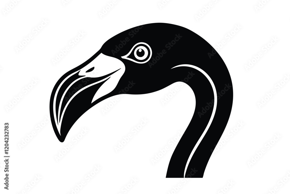 Fototapeta premium illustration of a flamingo head