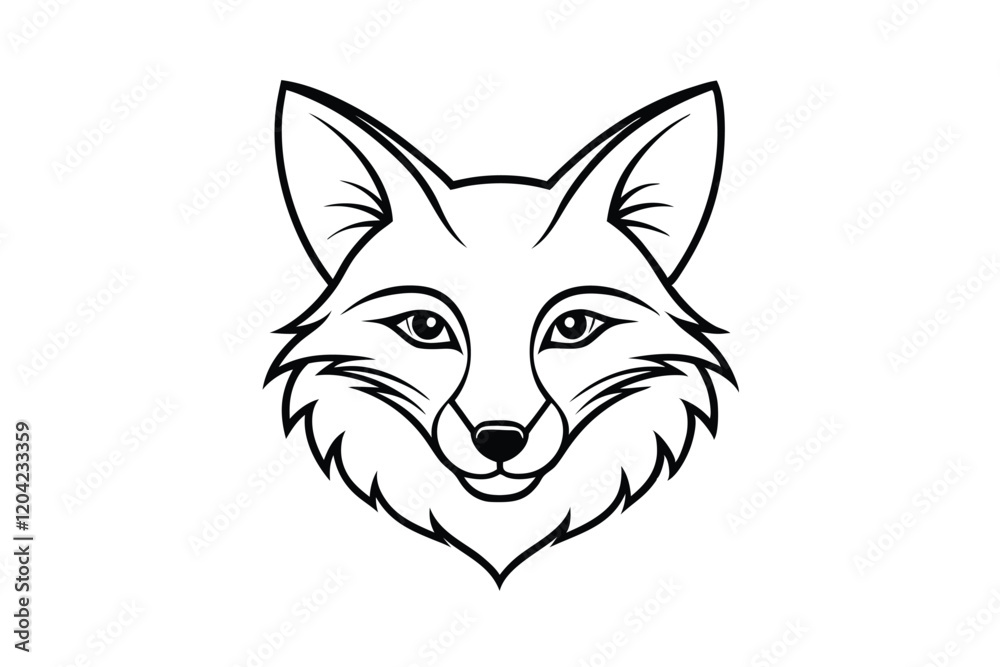 Obraz premium red fox head